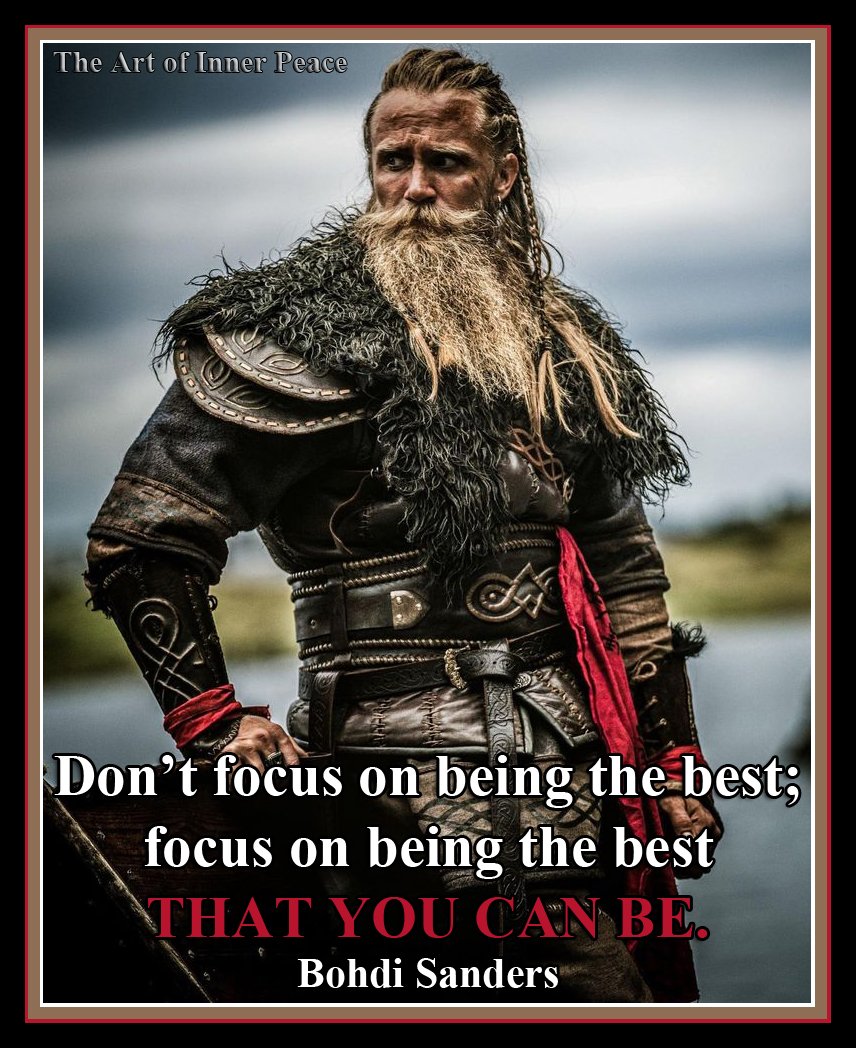 Don't focus on being the best; focus on being the best that you can be. Bohdi Sanders